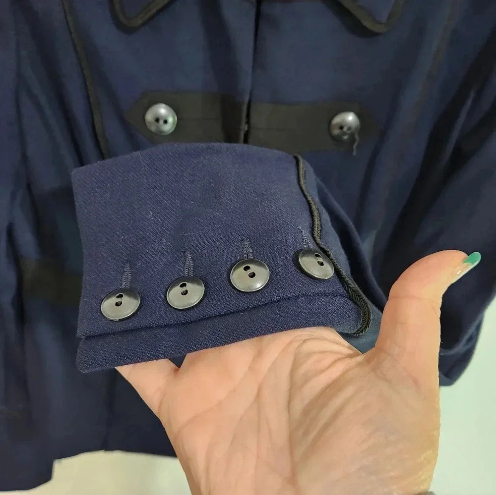 Cute womens Navy Blue/black jacket, size medium - Picture 3 of 10